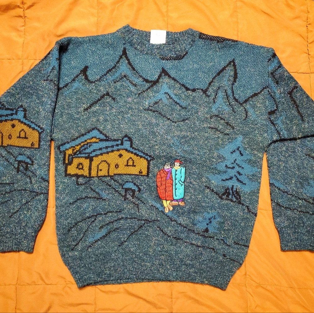 Vintage Sweater with Embroidery